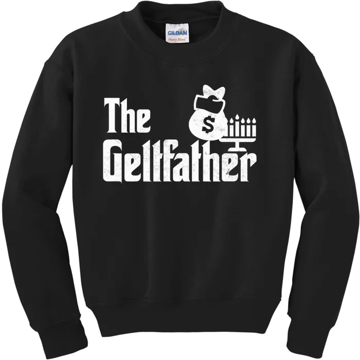 Gelt Father Hanukkah Dreidel Game Jewish Dad Menorah Latkes Kids Sweatshirt