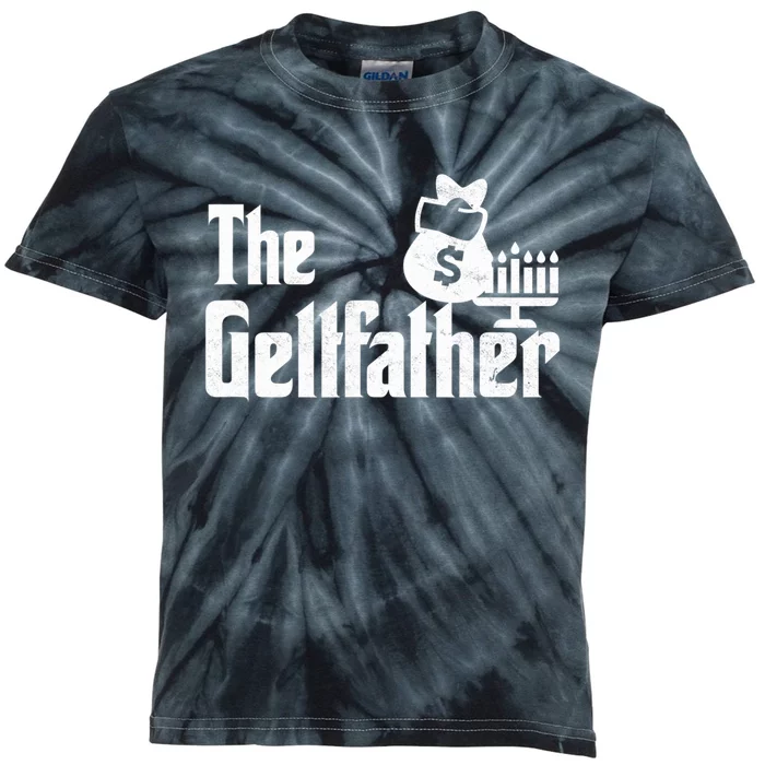 Gelt Father Hanukkah Dreidel Game Jewish Dad Menorah Latkes Kids Tie-Dye T-Shirt