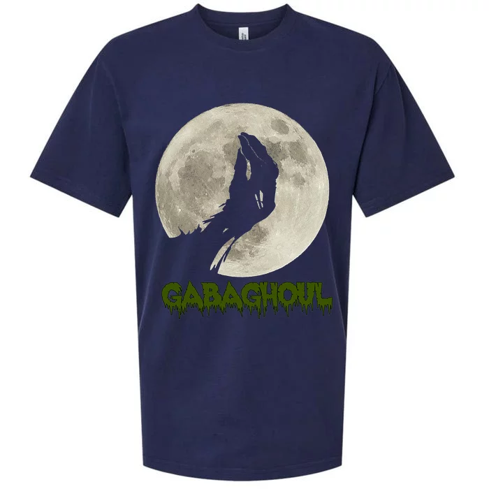 Gabaghoul Funny Hand Moon Halloween Sueded Cloud Jersey T-Shirt