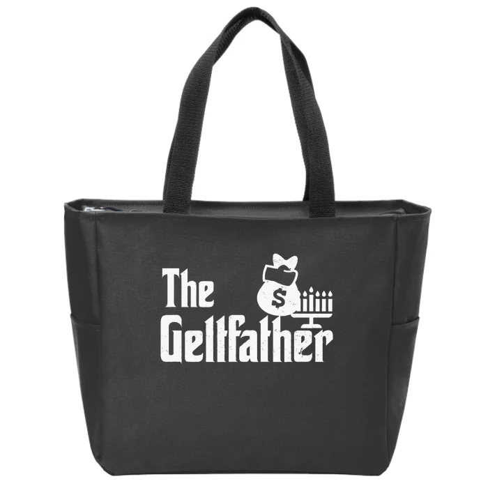 Gelt Father Hanukkah Dreidel Game Jewish Dad Menorah Latkes Zip Tote Bag