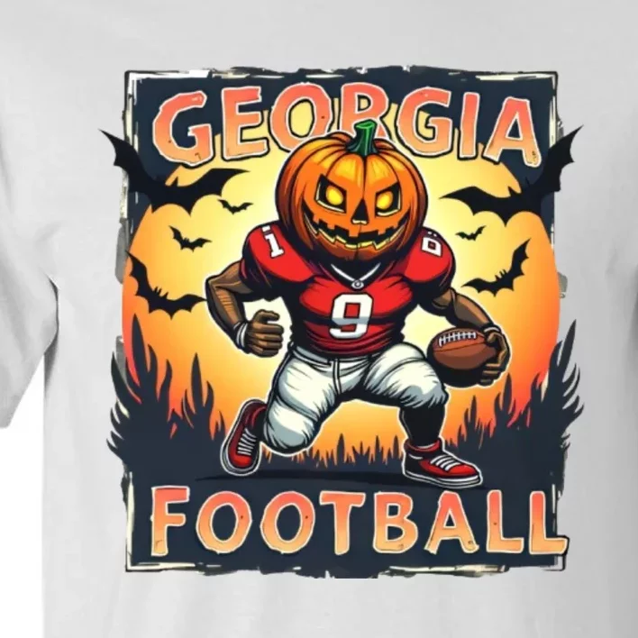 Georgia Football Halloween Pumpkin Player Spooky Georgia Jack O Lanter Tall T-Shirt