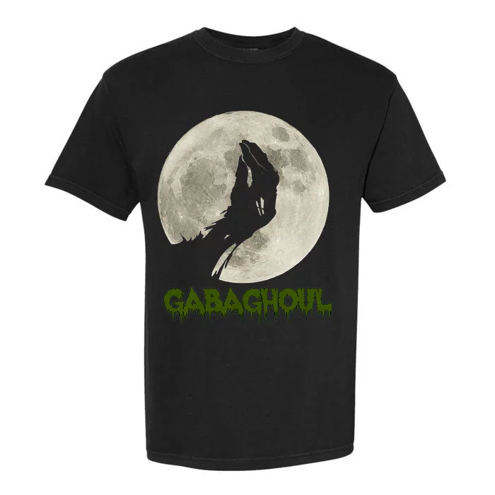 Gabaghoul Funny Hand Moon Halloween Garment-Dyed Heavyweight T-Shirt