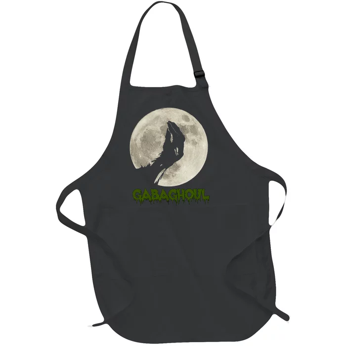 Gabaghoul Funny Hand Moon Halloween Full-Length Apron With Pocket