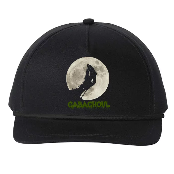 Gabaghoul Funny Hand Moon Halloween Snapback Five-Panel Rope Hat