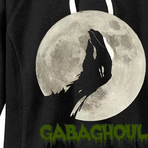 Gabaghoul Funny Hand Moon Halloween Women's Fleece Hoodie