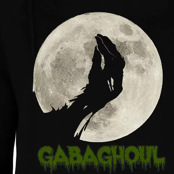 Gabaghoul Funny Hand Moon Halloween Womens Funnel Neck Pullover Hood