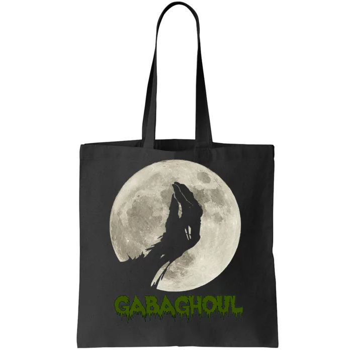 Gabaghoul Funny Hand Moon Halloween Tote Bag