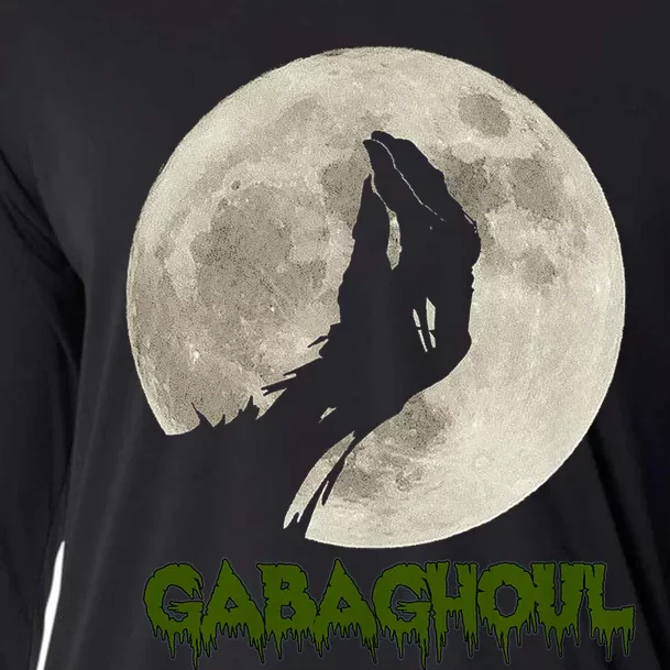 Gabaghoul Funny Hand Moon Halloween Cooling Performance Long Sleeve Crew