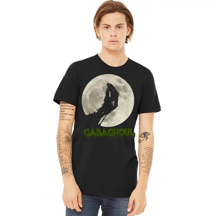 Gabaghoul Funny Hand Moon Halloween Premium T-Shirt