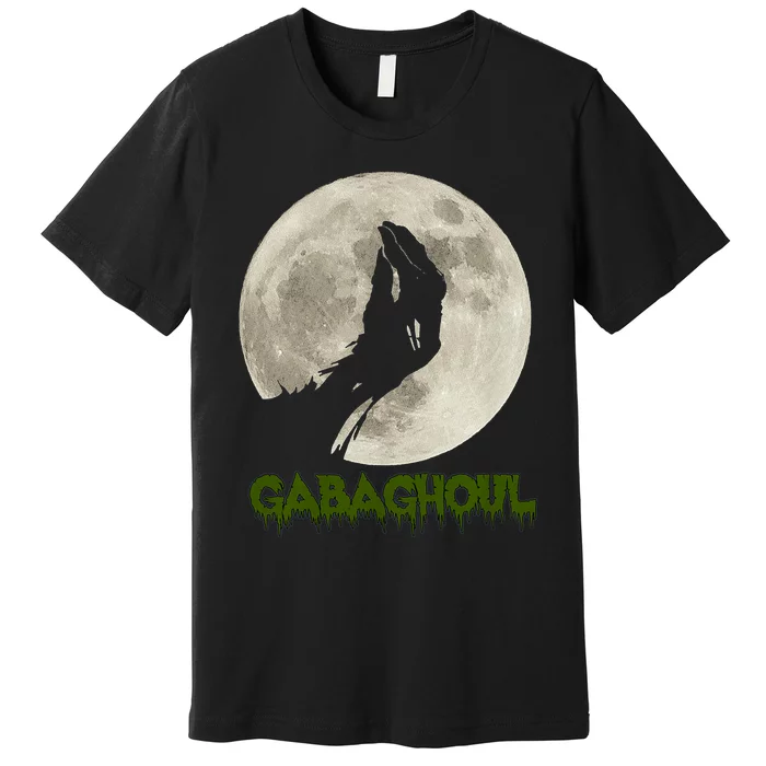 Gabaghoul Funny Hand Moon Halloween Premium T-Shirt