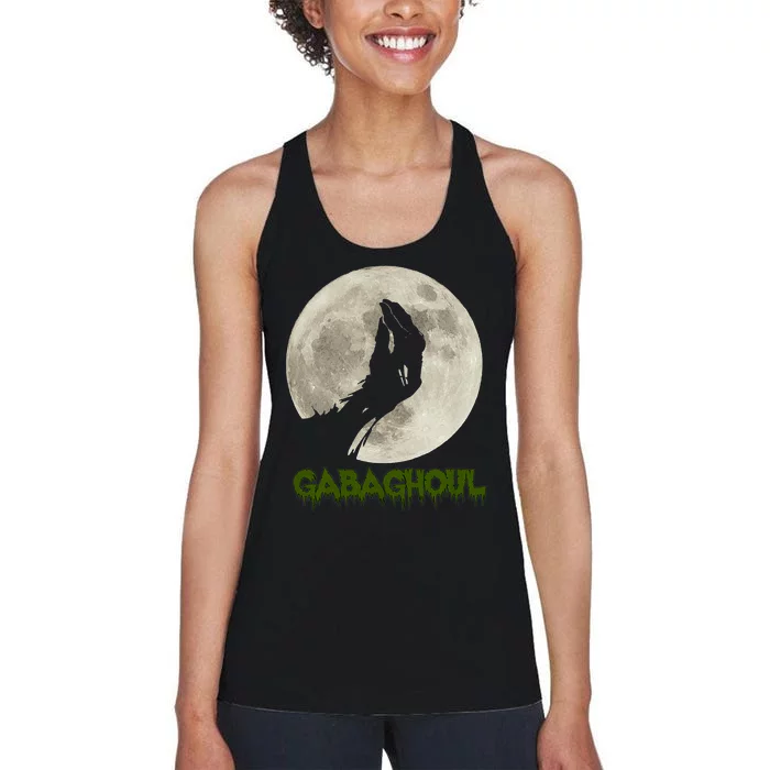 Gabaghoul Funny Hand Moon Halloween Women's Racerback Tank