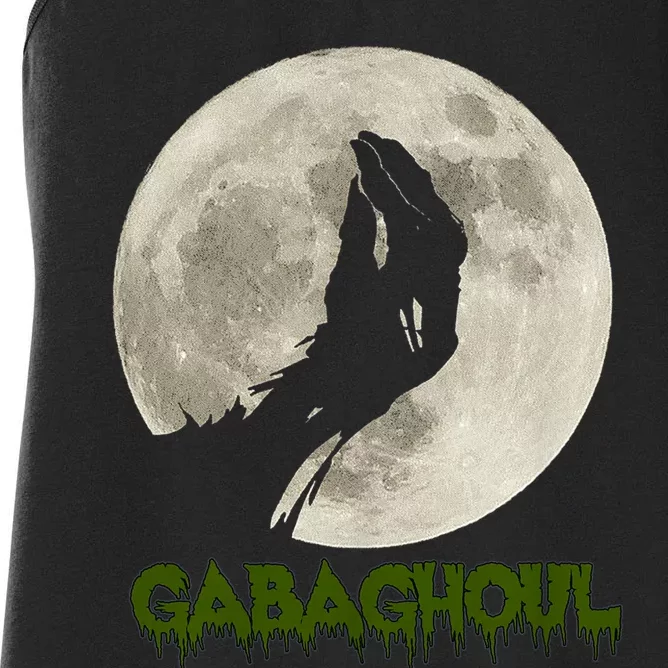 Gabaghoul Funny Hand Moon Halloween Women's Racerback Tank