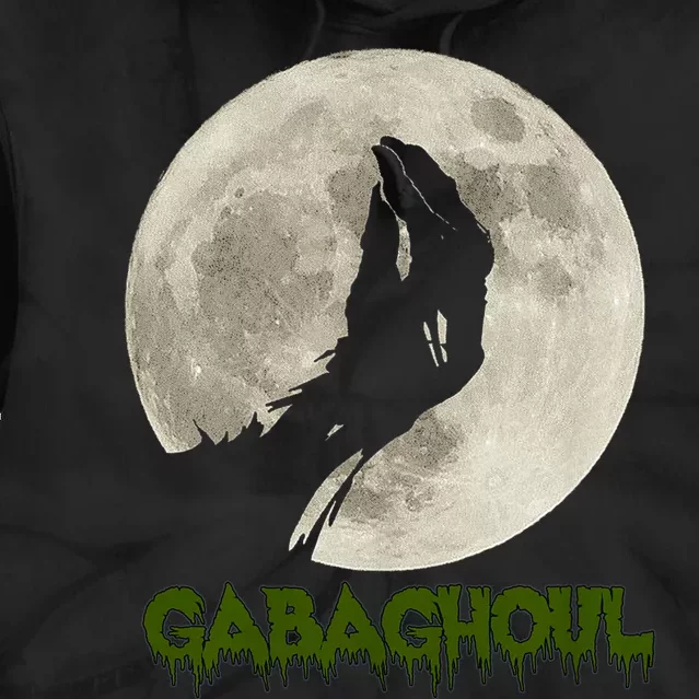 Gabaghoul Funny Hand Moon Halloween Tie Dye Hoodie