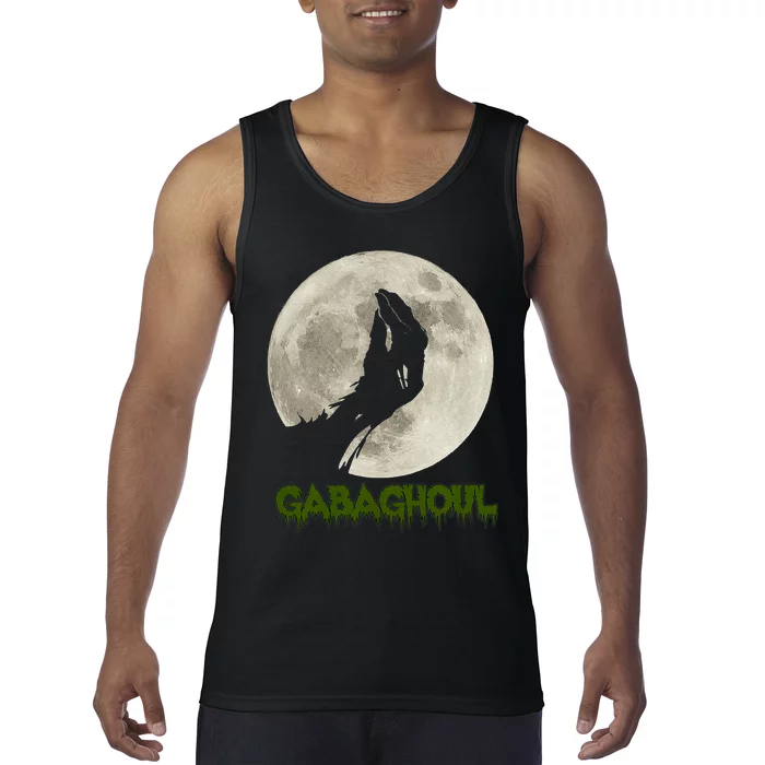 Gabaghoul Funny Hand Moon Halloween Tank Top