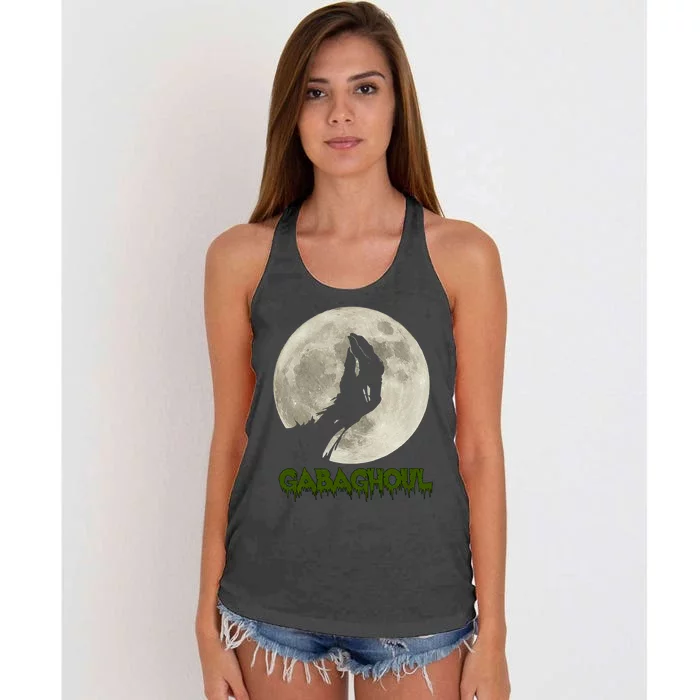 Gabaghoul Funny Hand Moon Halloween Women's Knotted Racerback Tank