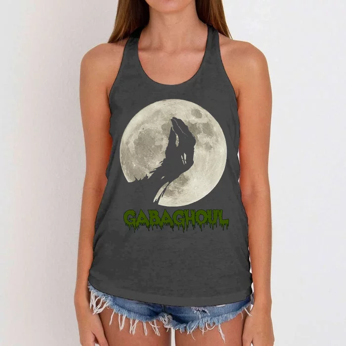 Gabaghoul Funny Hand Moon Halloween Women's Knotted Racerback Tank