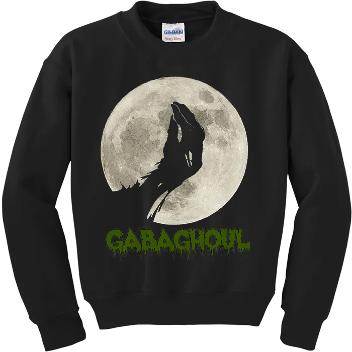 Gabaghoul Funny Hand Moon Halloween Kids Sweatshirt