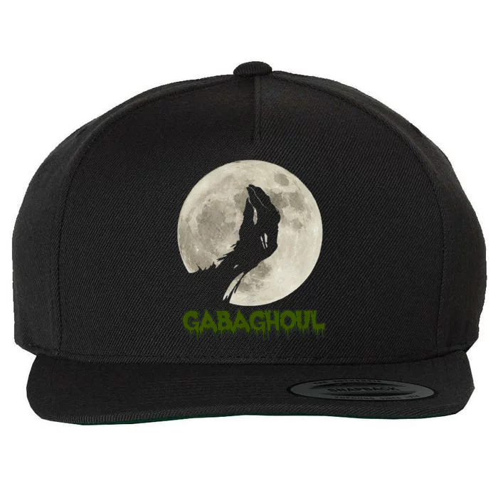 Gabaghoul Funny Hand Moon Halloween Wool Snapback Cap