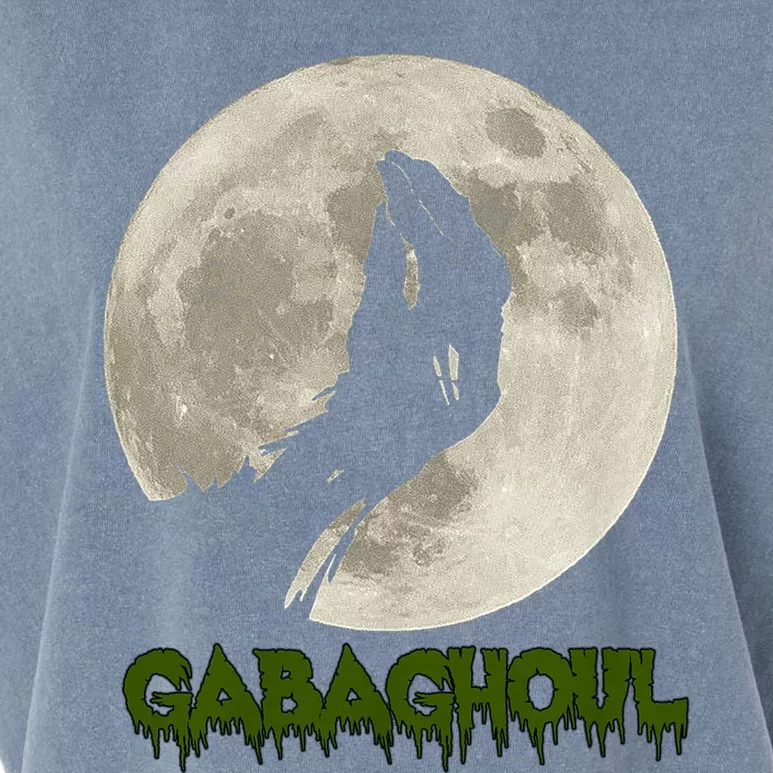 Gabaghoul Funny Hand Moon Halloween Garment-Dyed Women's Muscle Tee