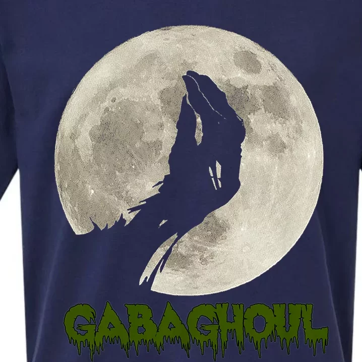 Gabaghoul Funny Hand Moon Halloween Sueded Cloud Jersey T-Shirt