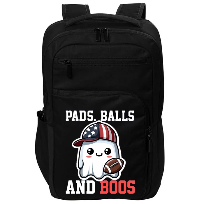 Ghost Football Halloween Football Fan Gift Impact Tech Backpack