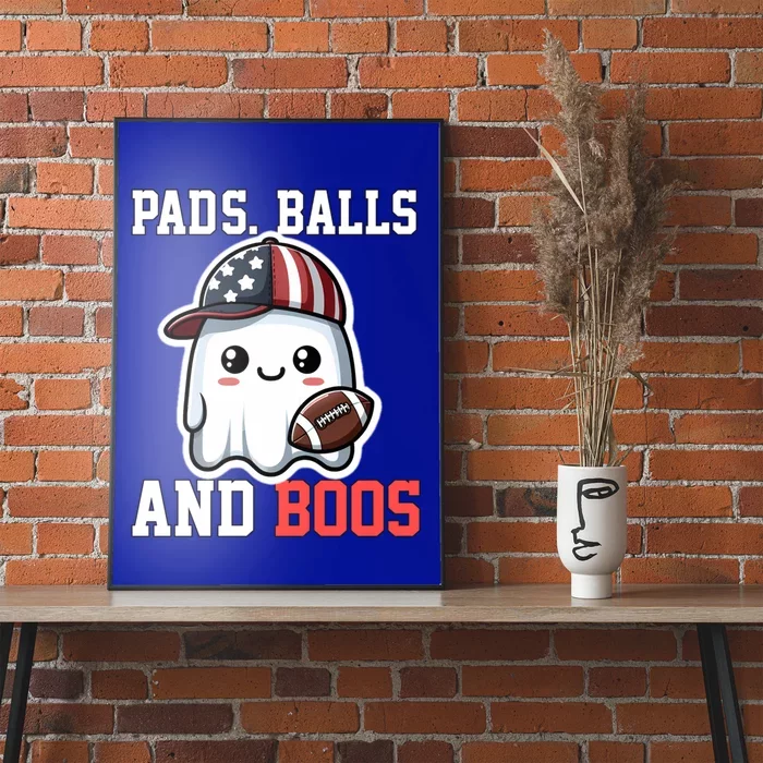 Ghost Football Halloween Football Fan Gift Poster