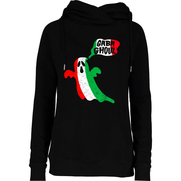 Gabaghoul Funny Haloween Italian Costume Gaba Ghoul Ghost Womens Funnel Neck Pullover Hood