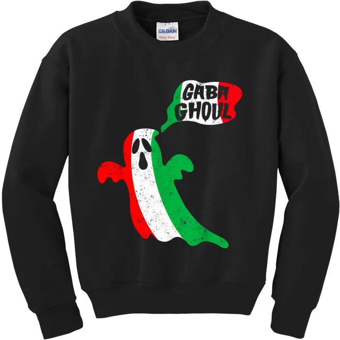 Gabaghoul Funny Haloween Italian Costume Gaba Ghoul Ghost Kids Sweatshirt