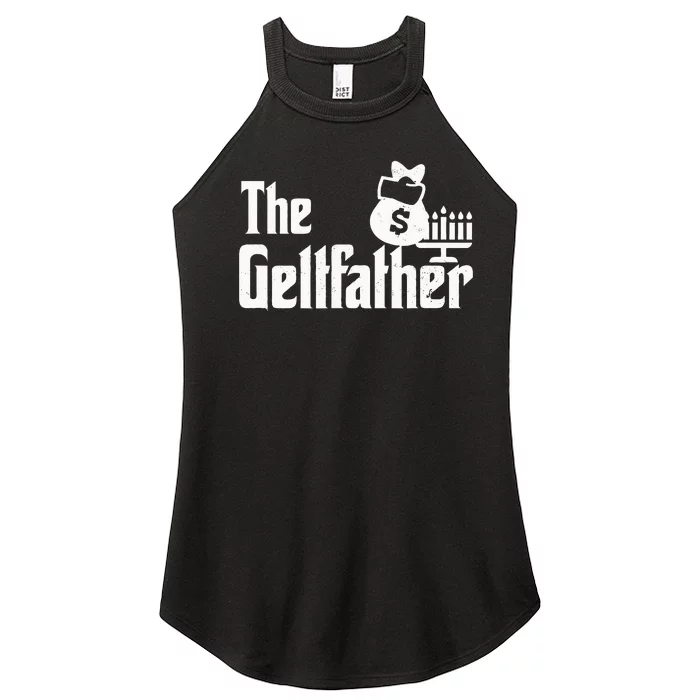 Gelt Father Hanukkah Dreidel Game Jewish Dad Menorah Latkes Women’s Perfect Tri Rocker Tank