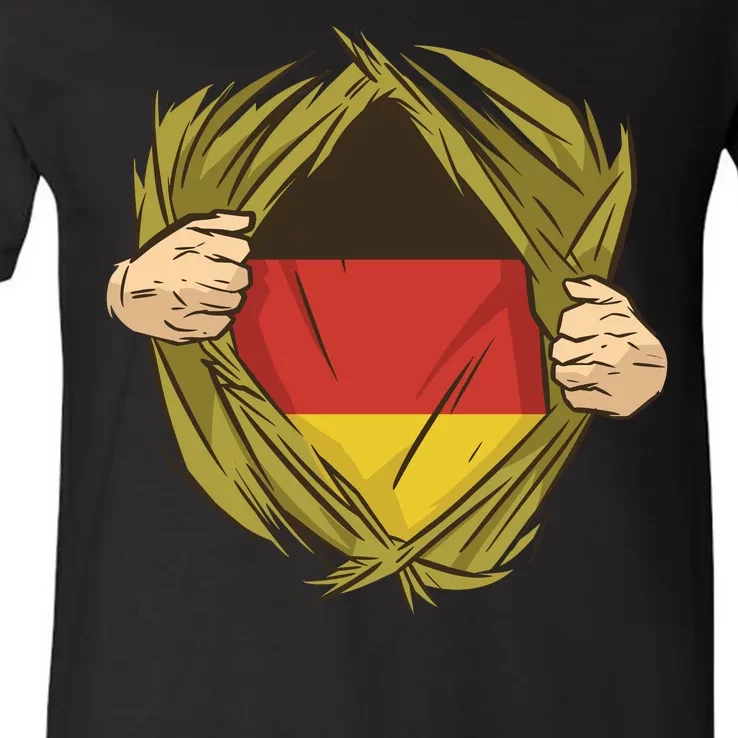 Germany Flag Hero V-Neck T-Shirt