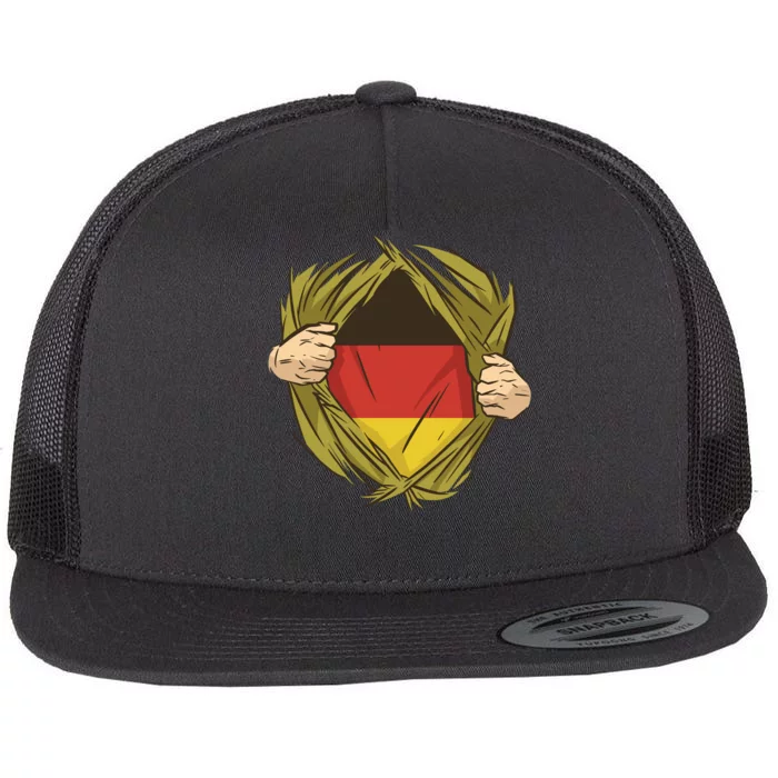 Germany Flag Hero Flat Bill Trucker Hat