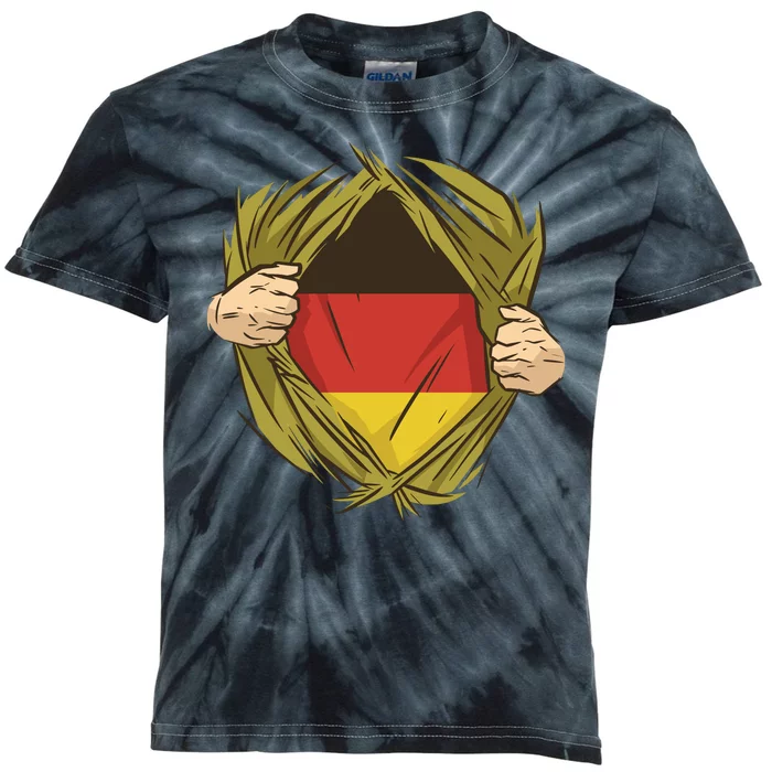 Germany Flag Hero Kids Tie-Dye T-Shirt