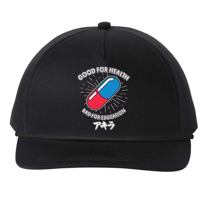 Good For Health Bad For Education Logo Anime Fan Snapback Five-Panel Rope Hat