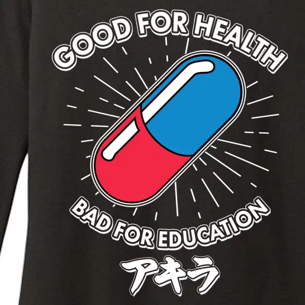 Good For Health Bad For Education Logo Anime Fan Womens CVC Long Sleeve Shirt