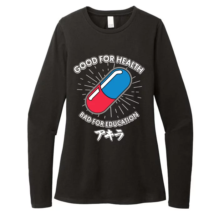 Good For Health Bad For Education Logo Anime Fan Womens CVC Long Sleeve Shirt