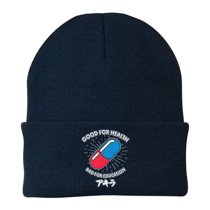 Good For Health Bad For Education Logo Anime Fan Knit Cap Winter Beanie