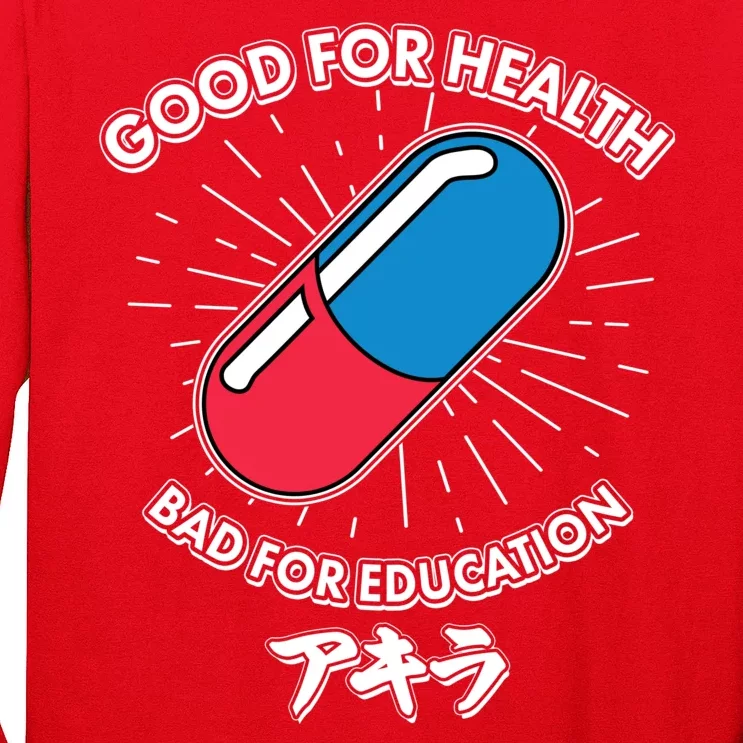 Good For Health Bad For Education Logo Anime Fan Long Sleeve Shirt