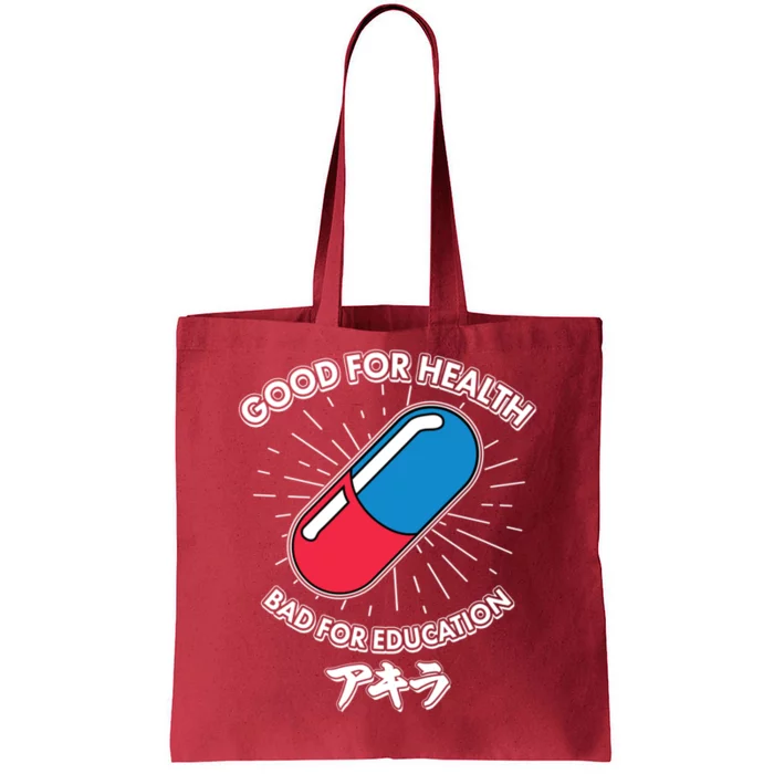 Good For Health Bad For Education Logo Anime Fan Tote Bag