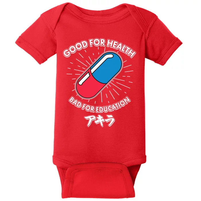 Good For Health Bad For Education Logo Anime Fan Baby Bodysuit