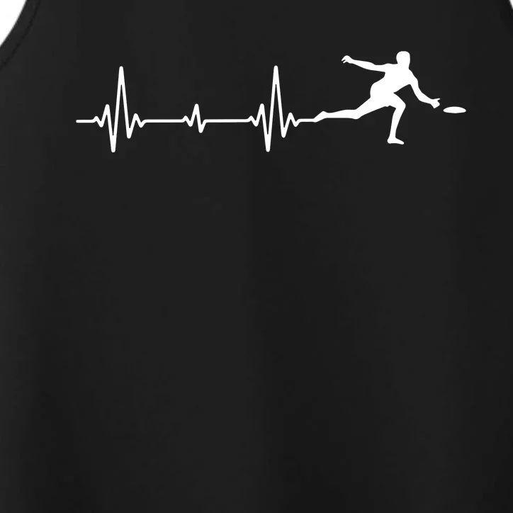 Great Frisbee Heartbeat Gift Ultimate Performance Tank