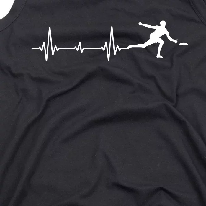 Great Frisbee Heartbeat Gift Ultimate Tank Top