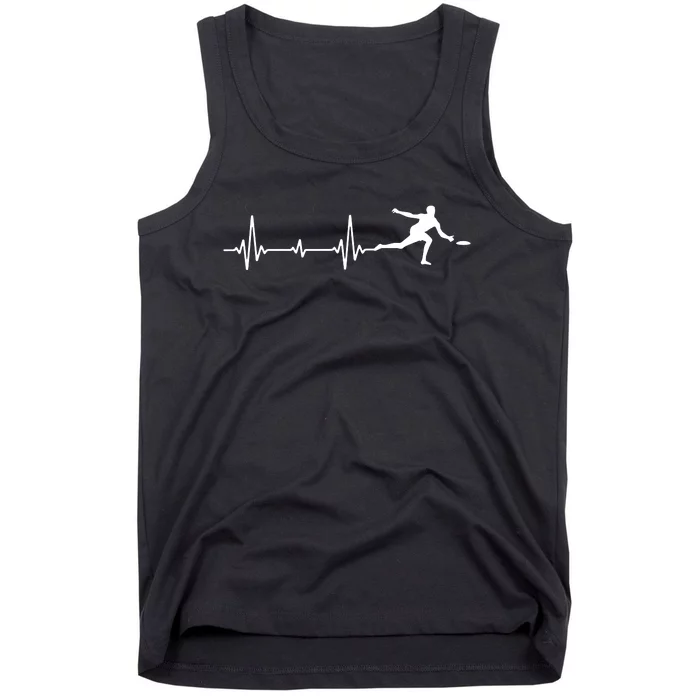 Great Frisbee Heartbeat Gift Ultimate Tank Top