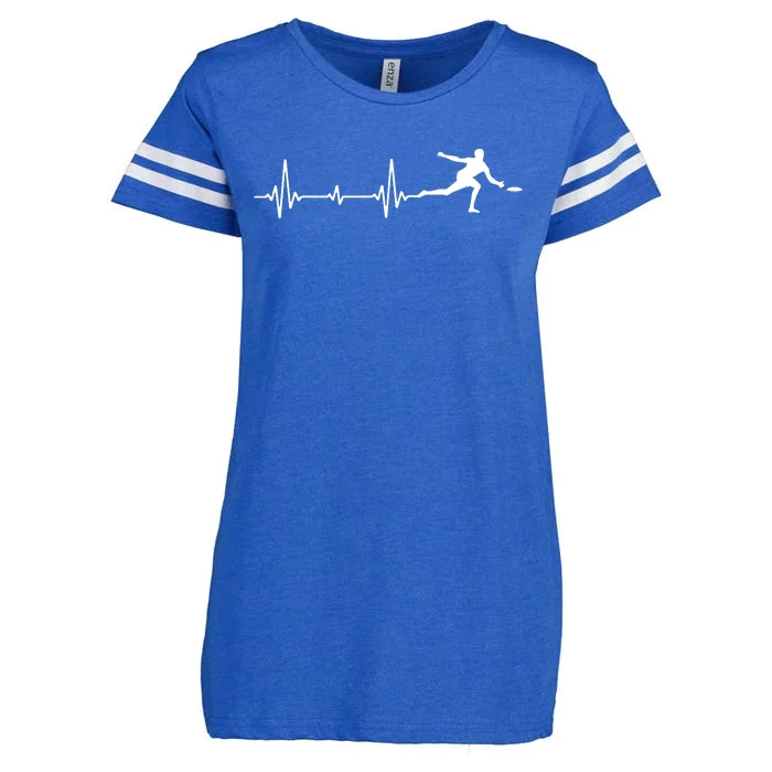 Great Frisbee Heartbeat Gift Ultimate Enza Ladies Jersey Football T-Shirt