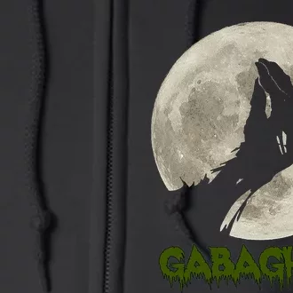 Gabaghoul Funny Hand Moon Halloween Full Zip Hoodie