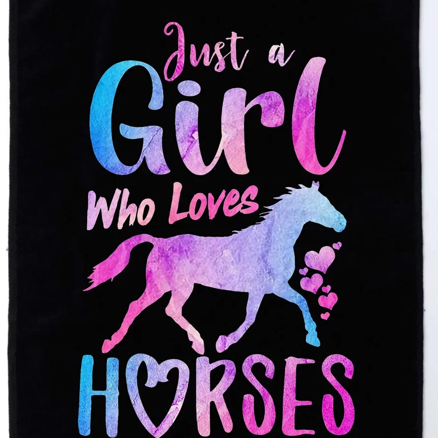 Gift for Horse Lovers Just A Who Loves Horses Platinum Collection Golf Towel