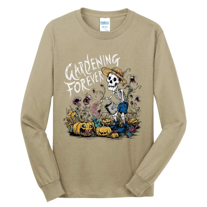 Gardening Forever Halloween Skeleton Gardening Tall Long Sleeve T-Shirt