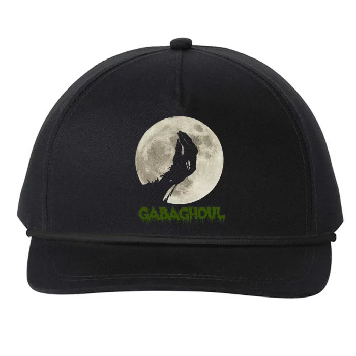 Gabaghoul Funny Hand Moon Halloween Gift Snapback Five-Panel Rope Hat