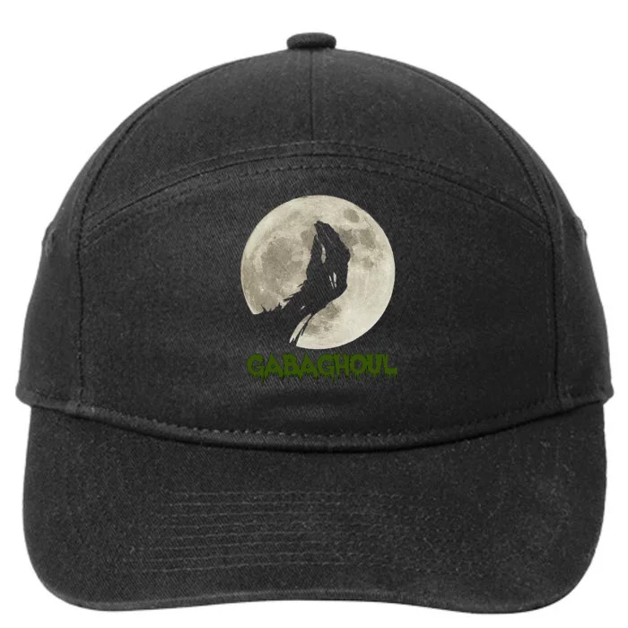 Gabaghoul Funny Hand Moon Halloween Gift 7-Panel Snapback Hat