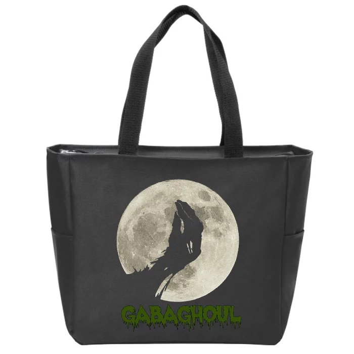 Gabaghoul Funny Hand Moon Halloween Gift Zip Tote Bag