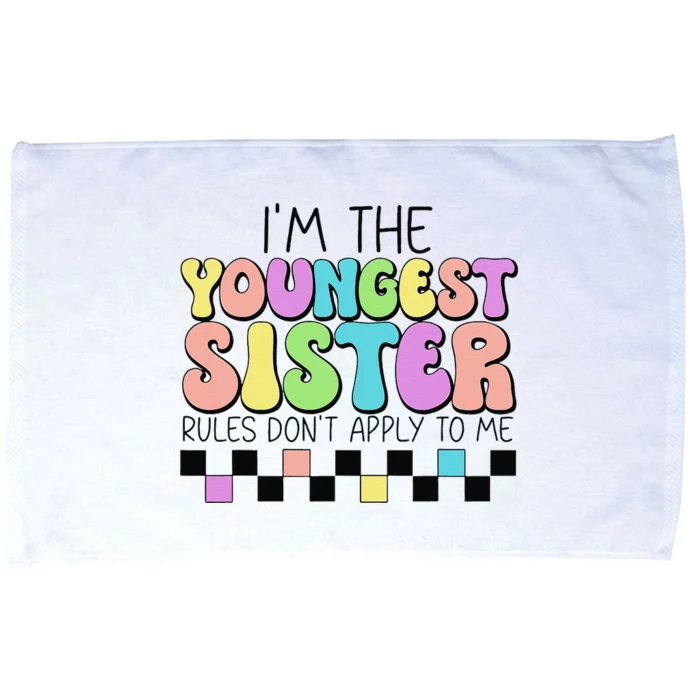 Groovy Flower IM The Youngest Sister Rules DonT Apply Me Microfiber Hand Towel